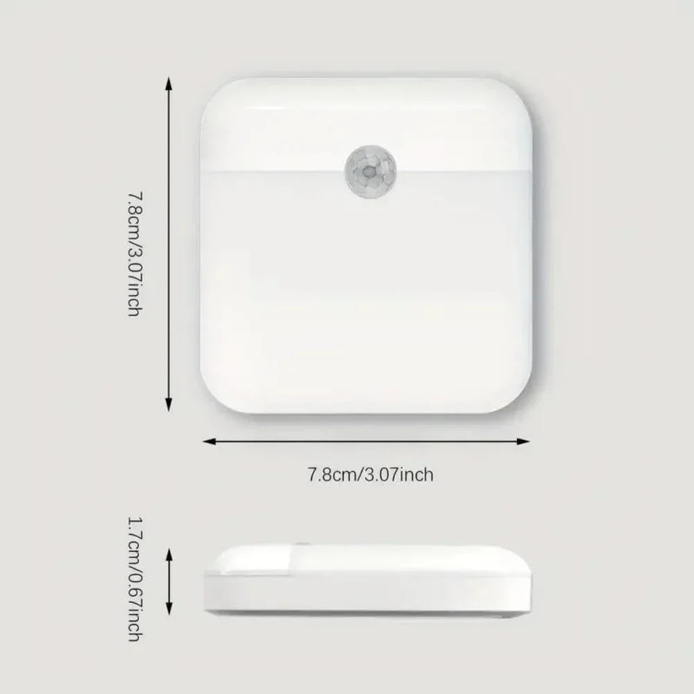 LED Smart Human Body Sensor Night Lights Emergency Automatic Lighting USB Charging Wireless Magentic Suction LED Cabinet Lights