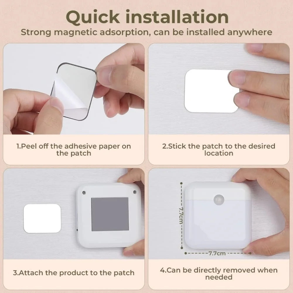LED Smart Human Body Sensor Night Lights Emergency Automatic Lighting USB Charging Wireless Magentic Suction LED Cabinet Lights