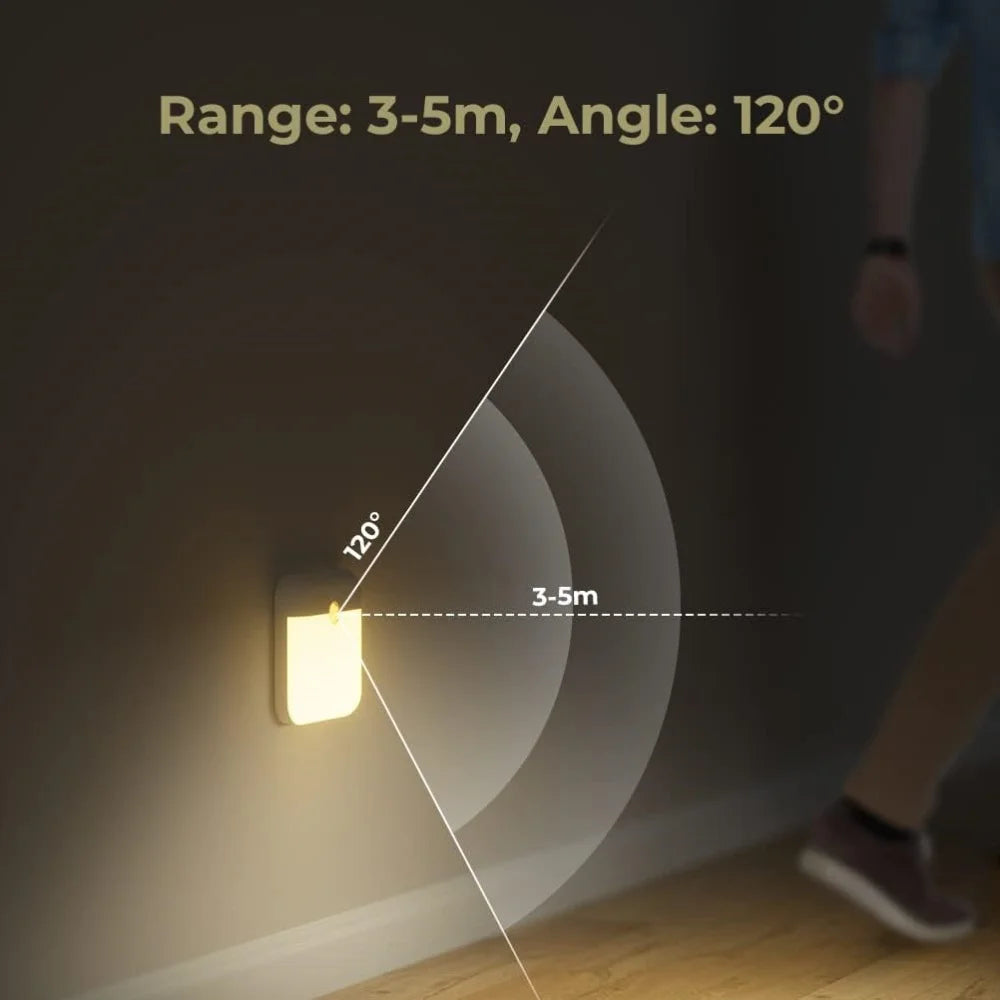 LED Smart Human Body Sensor Night Lights Emergency Automatic Lighting USB Charging Wireless Magentic Suction LED Cabinet Lights